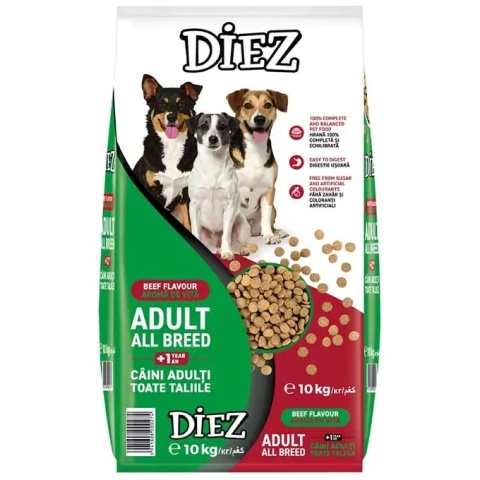 Diez Karma dla psa o smaku wołowiny 10 kg