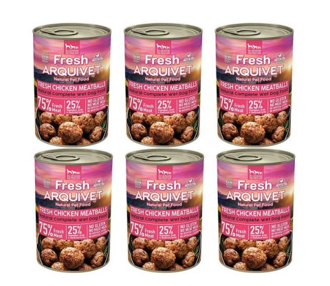 Arquivet Fresh klopsiki z kurczaka w sosie 6x400g - zestaw
