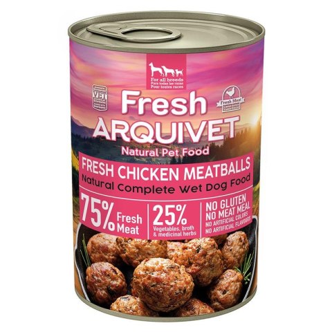 Arquivet Fresh klopsiki z kurczaka w sosie 400g - puszka, wodok z przodu