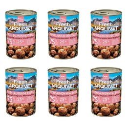 Arquivet Fresh klopsiki z łososiem, marchewką i groszkiem 6x400g Arquivet Fresh