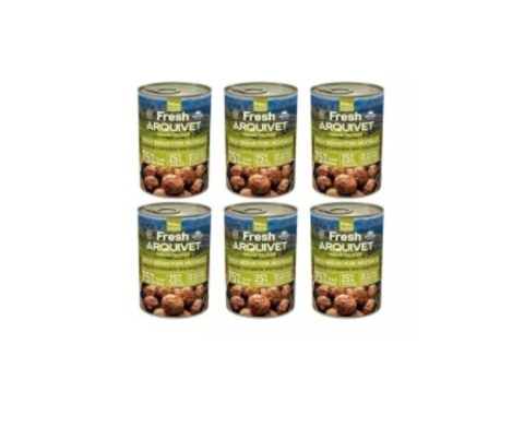 Zestaw karm mokrych Arquivet Fresh - klopsiki z wieprzowiny 6 x 400 g