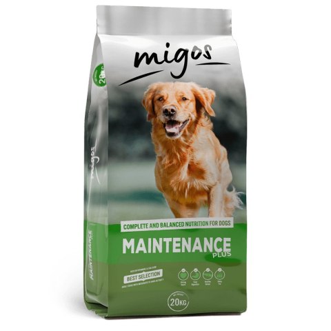 Migos Maintenance plus sucha karma dla psów 20kg Migos Maintenance plus sucha karma dla psów 20kg
