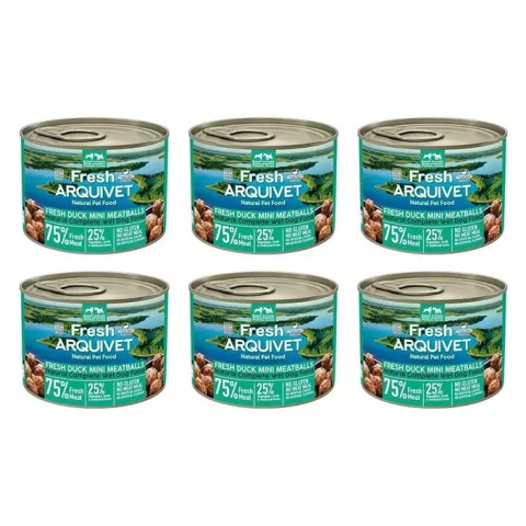 Arquivet Fresh MINI klopsiki z kaczką batatem i pomarańczą 6x200g Arquivet Fresh MINI klopsiki z kaczką batatem i pomarańczą 6x200g