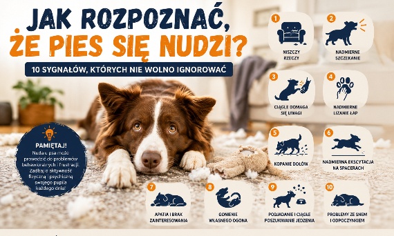 Jak rozpoznać, że pies się nudzi? 10 sygnałów, których nie wolno ignorować